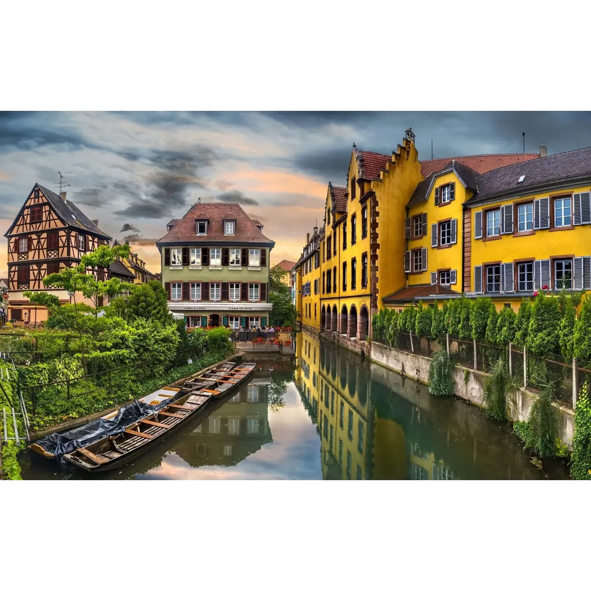 Houses along a Canal in Colmar, France Mouse Pad (Desk Mat)