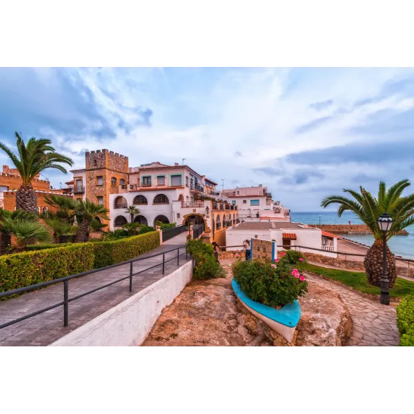 City on the Coast of Spain Mouse Pad (Desk Mat)