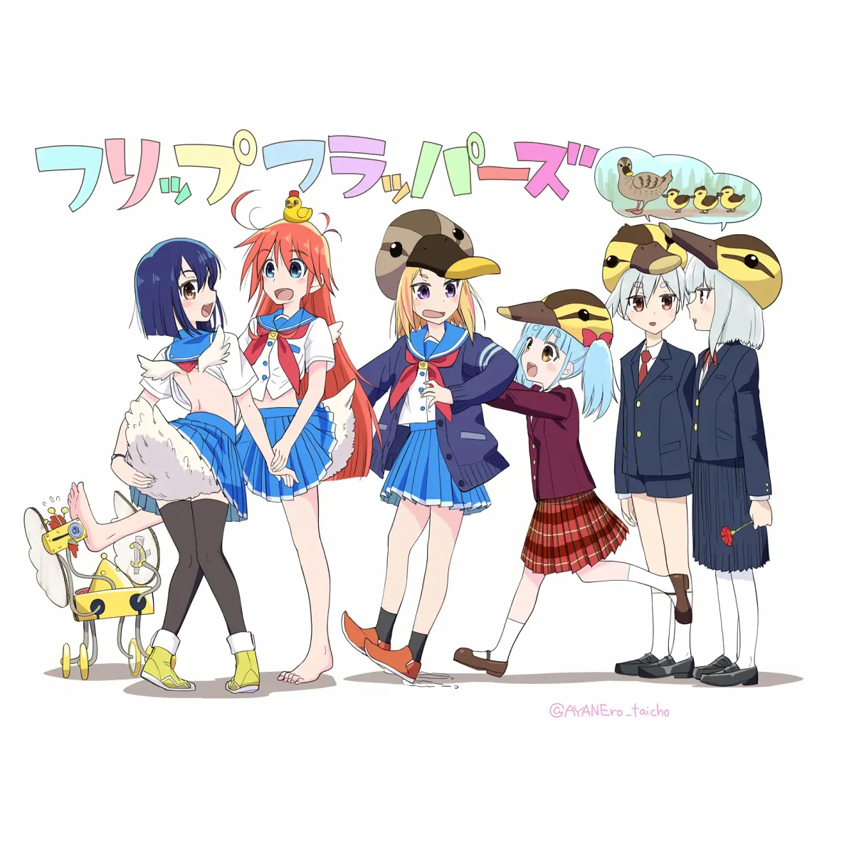 Anime Flip Flappers  Mouse Pad (Desk Mat)