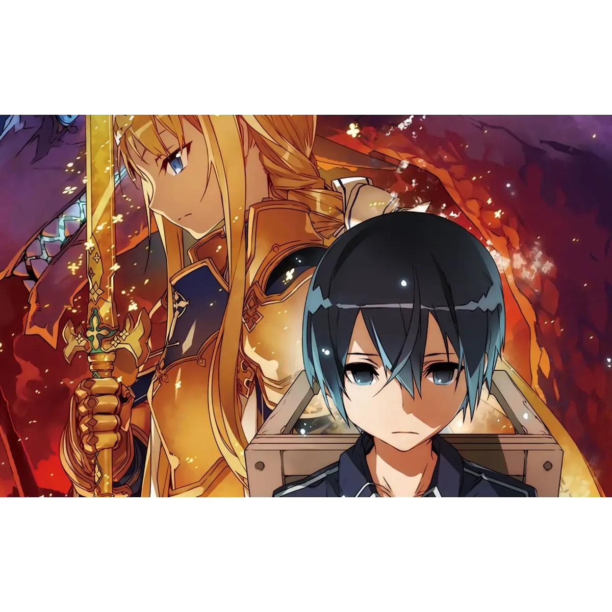 Alice and kirito  Mouse Pad (Desk Mat)