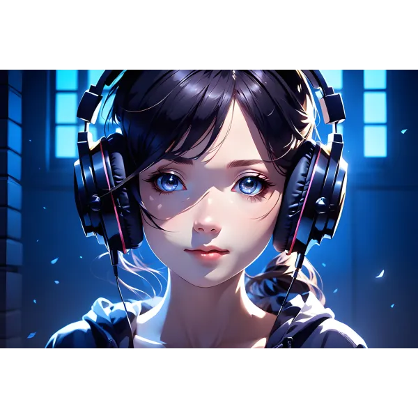 AI Art,headphones  Mouse Pad (Desk Mat)