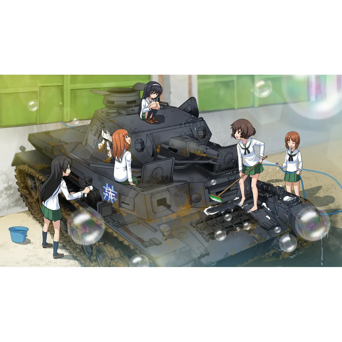 Anime Girls und Panzer  Mouse Pad (Desk Mat)