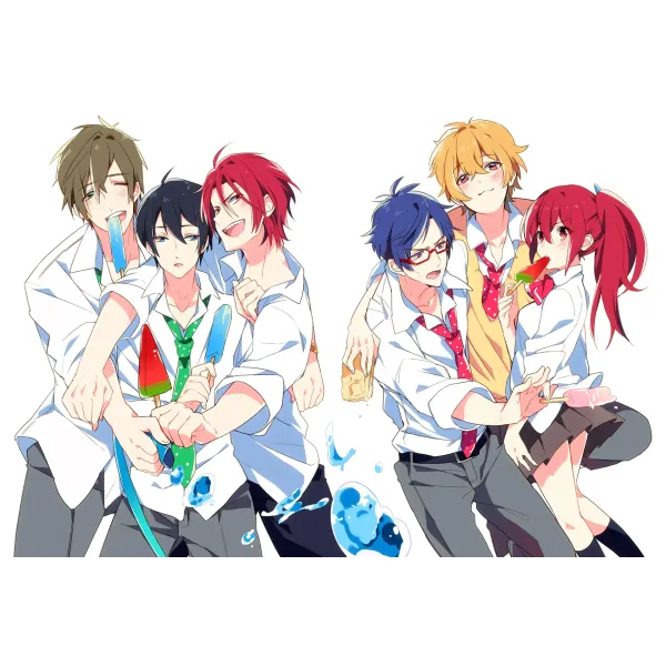 Free! Rin Matsuoka, Makoto Tachibana, Haruka Nanase, Nagisa Hazuki, Gou Matsuoka  Mouse Pad (Desk Mat)