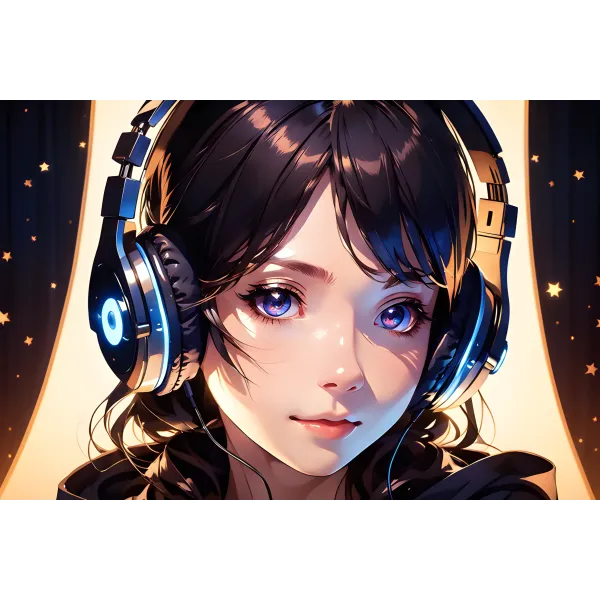 AI Art,headphones  Mouse Pad (Desk Mat)