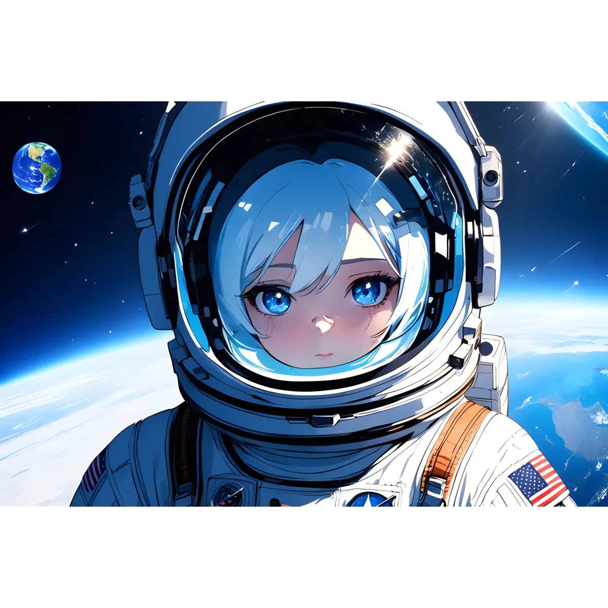 AI Art,astronaut  Mouse Pad (Desk Mat)