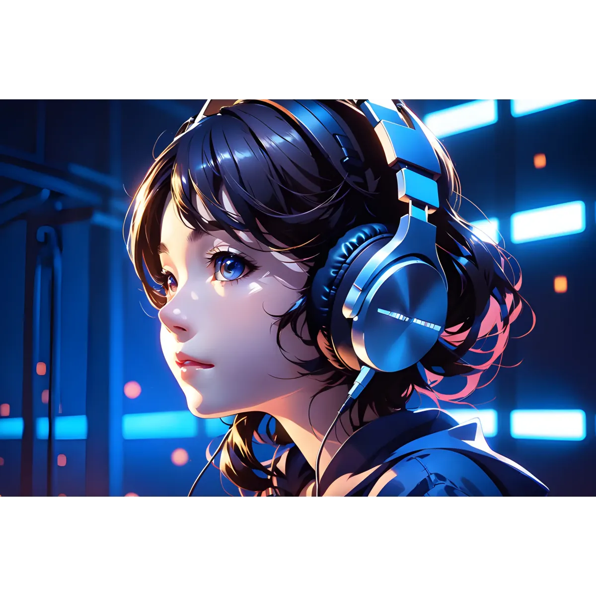 AI Art,headphones  Mouse Pad (Desk Mat)