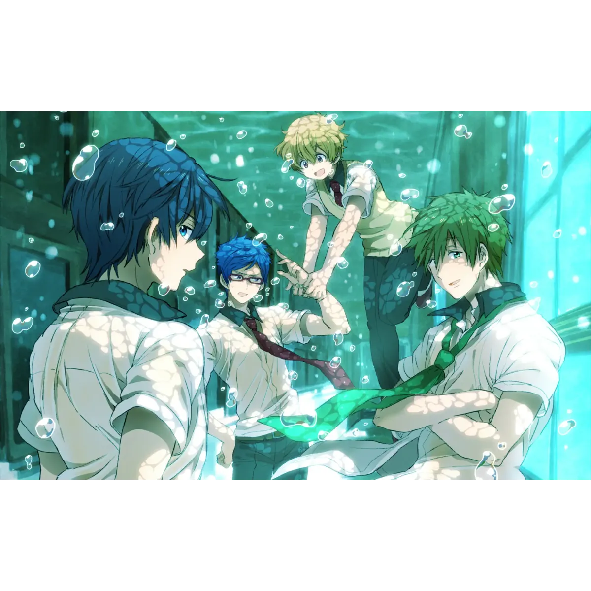 Free! Makoto Tachibana, Haruka Nanase, Nagisa Hazuki  Mouse Pad (Desk Mat)