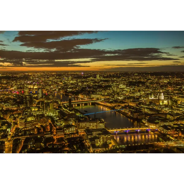 London Lights at Sunset Mouse Pad (Desk Mat)