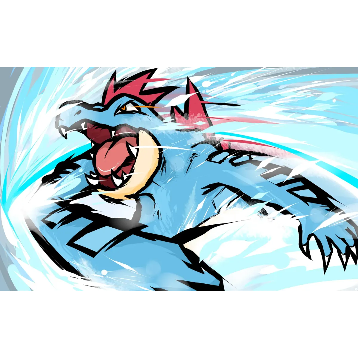 Feraligatr | Waterfall  Mouse Pad (Desk Mat)