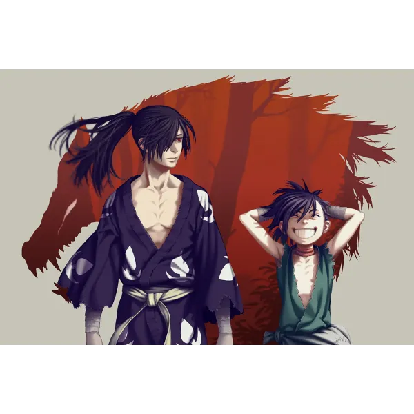 Dororo and Hyakkimaru  Mouse Pad (Desk Mat)