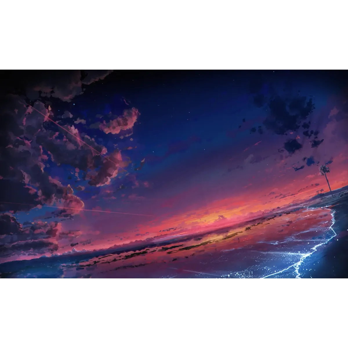 Anime Sunset  Mouse Pad (Desk Mat)