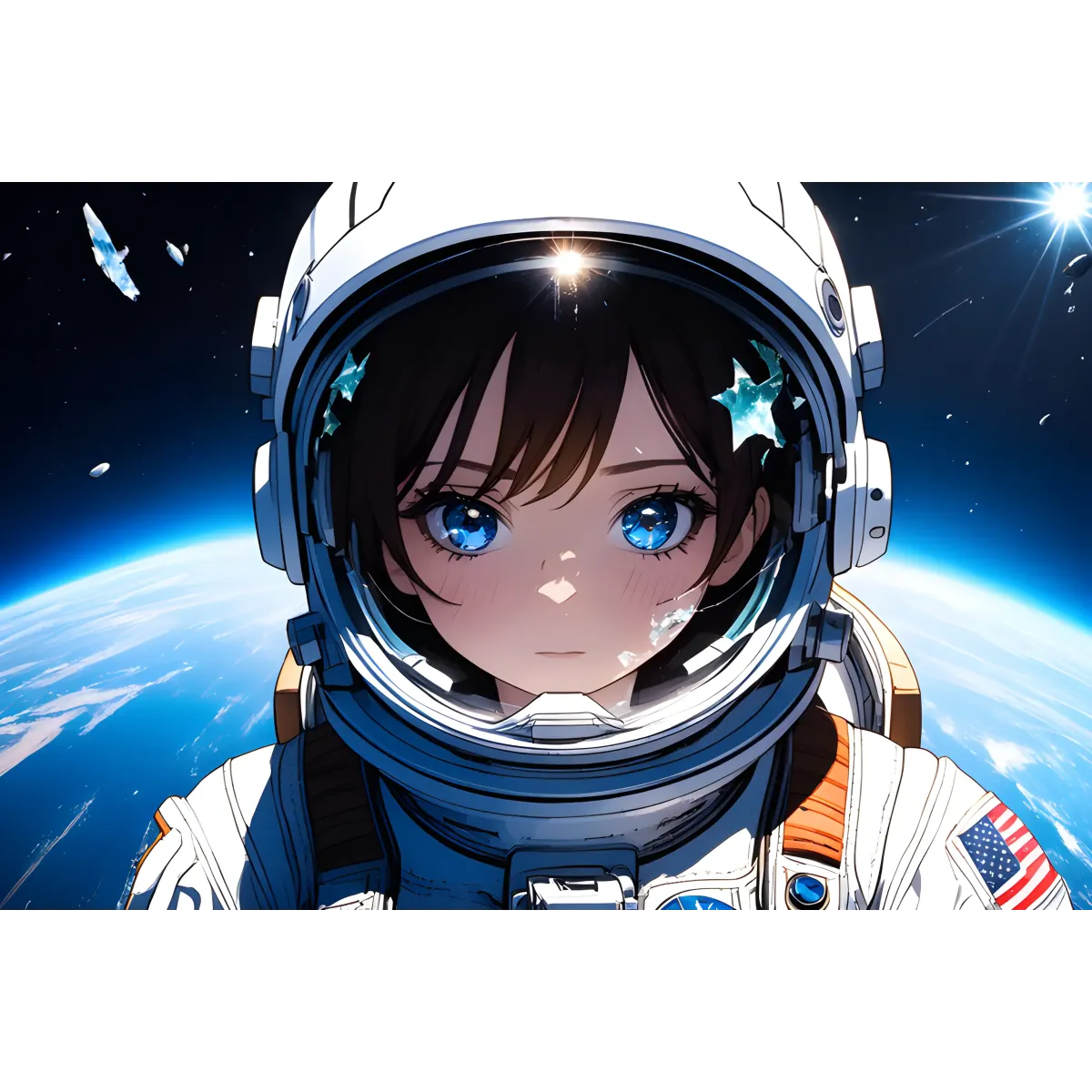 AI Art,astronaut  Mouse Pad (Desk Mat)