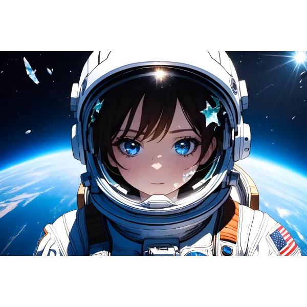 AI Art,astronaut  Mouse Pad (Desk Mat)