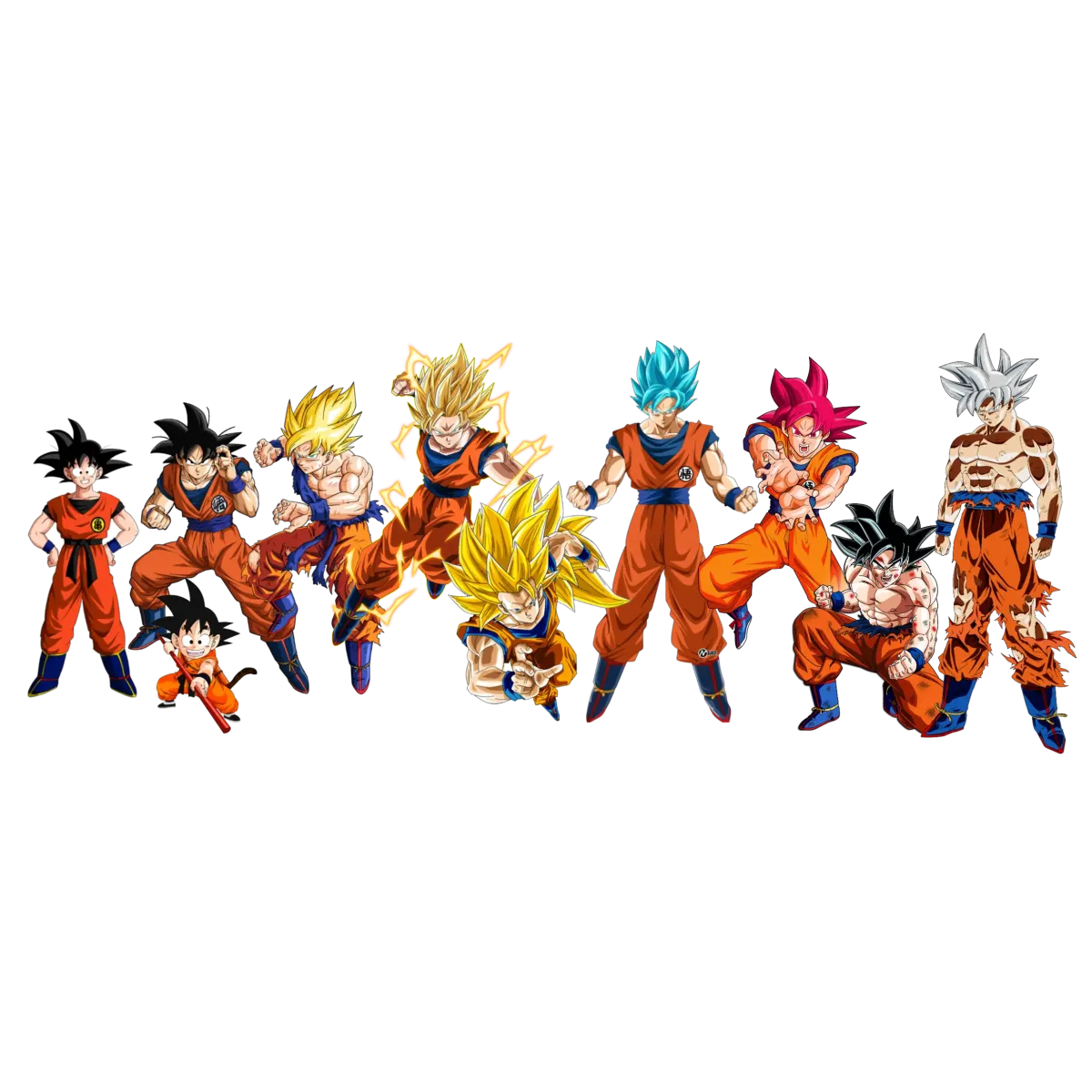 All goku form  Mouse Pad (Desk Mat)