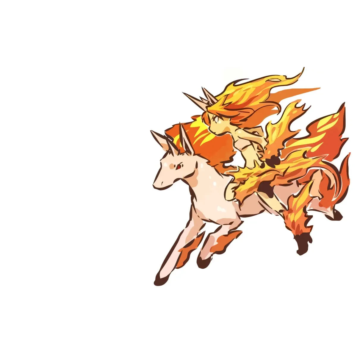 Rapidash Moemon  Mouse Pad (Desk Mat)