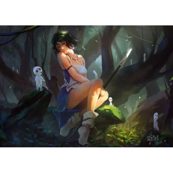 Anime Princess Mononoke  Mouse Pad (Desk Mat)