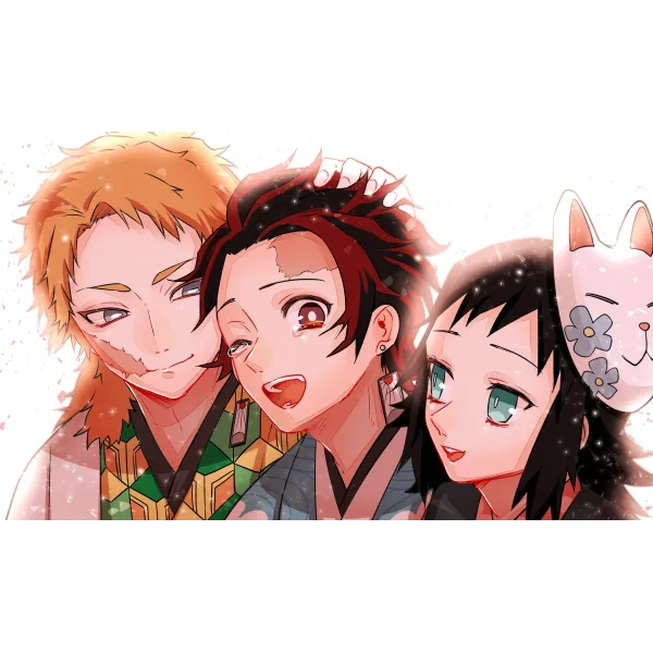 Anime Demon Slayer: Kimetsu no Yaiba  Mouse Pad (Desk Mat)