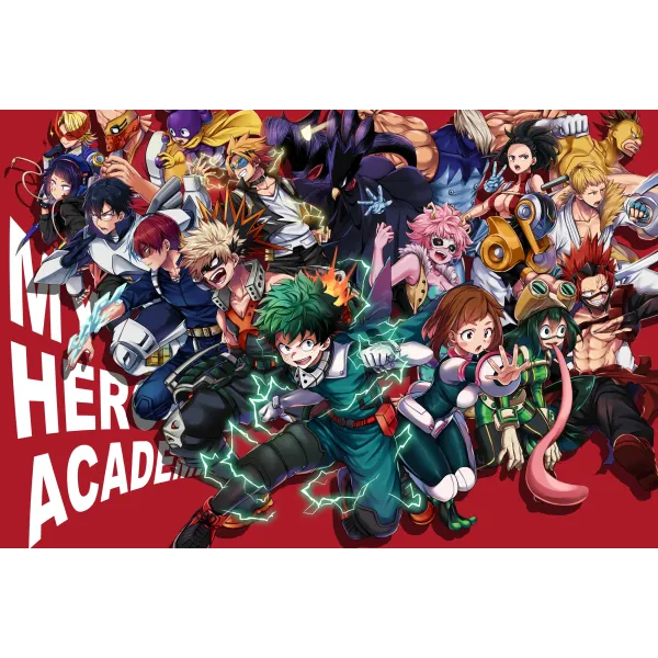 My Hero Academia Izuku Midoriya, Katsuki Bakugou, Tenya Iida, Tsuyu Asui  Mouse Pad (Desk Mat)