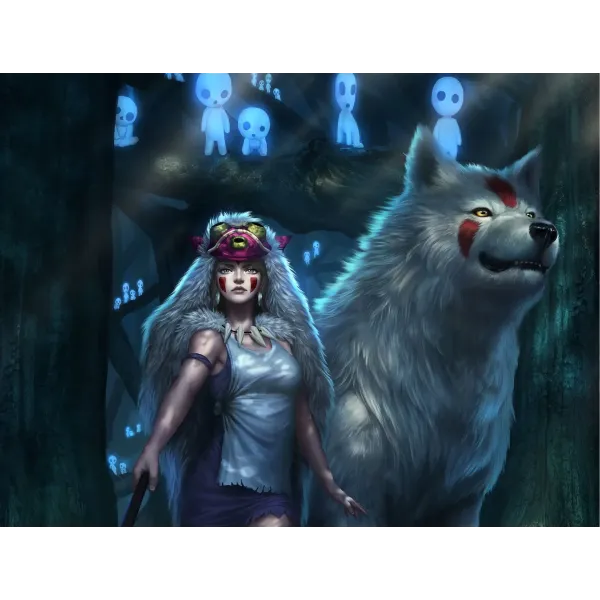 Anime Princess Mononoke  Mouse Pad (Desk Mat)