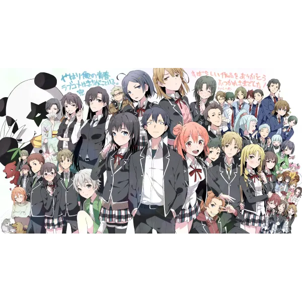 My Teen Romantic Comedy SNAFU Hachiman Hikigaya, Haruno Yukinoshita, Yukino Yukinoshita, Yui Yuigahama, Shizuka Hiratsuka  Mouse Pad (Desk Mat)