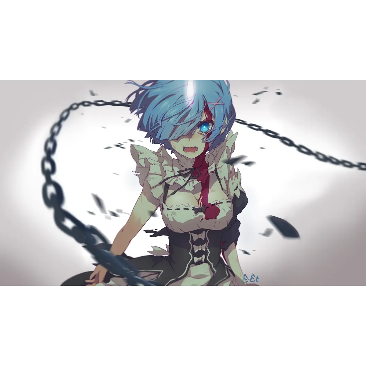 Angry Rem with chains Mouse Pad (Desk Mat)