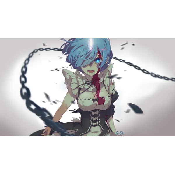 Angry Rem with chains Mouse Pad (Desk Mat)