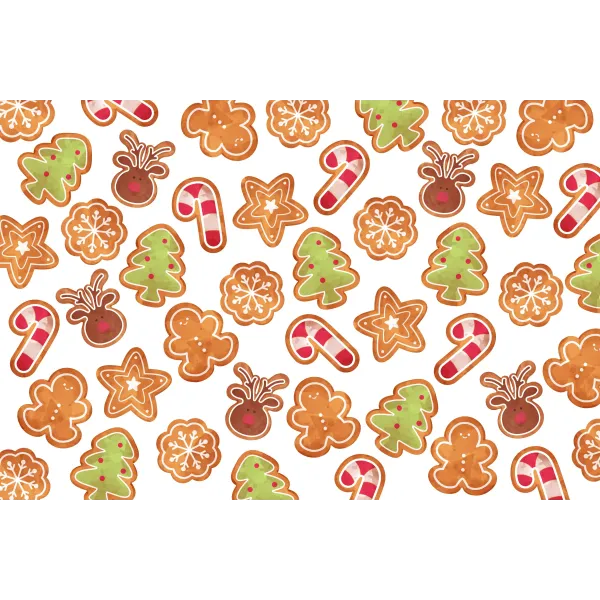 Holiday Cookie Pattern Mouse Pad (Desk Mat)