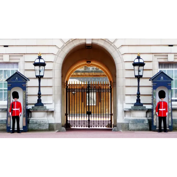 Foot Guards with bearskin hats outside Buckingham Palace  Mouse Pad (Desk Mat)