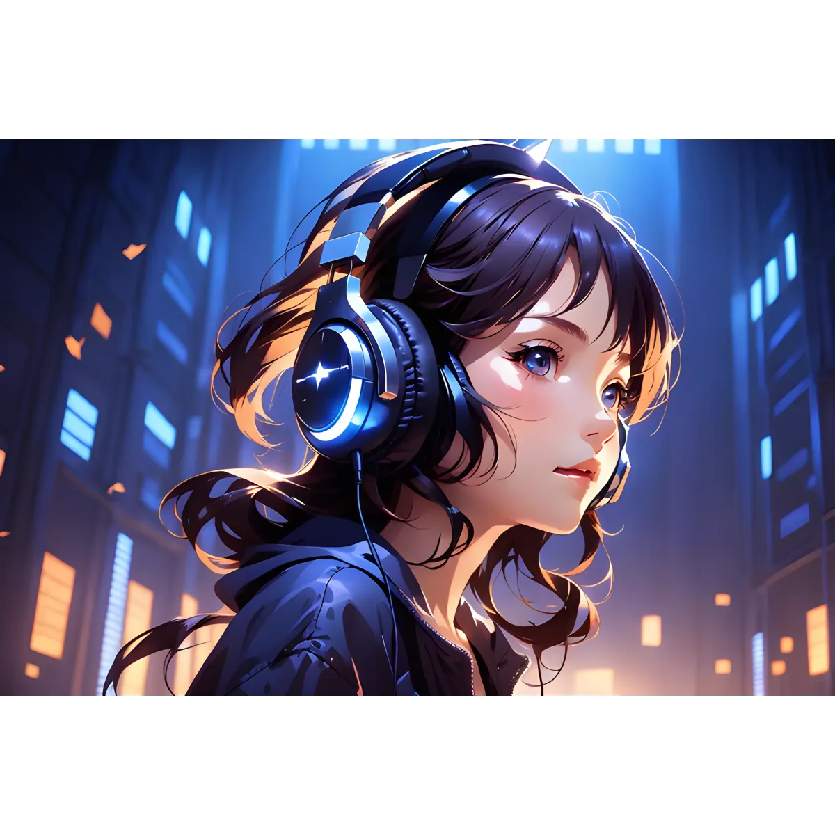 AI Art,headphones  Mouse Pad (Desk Mat)