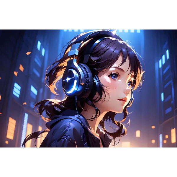 AI Art,headphones  Mouse Pad (Desk Mat)