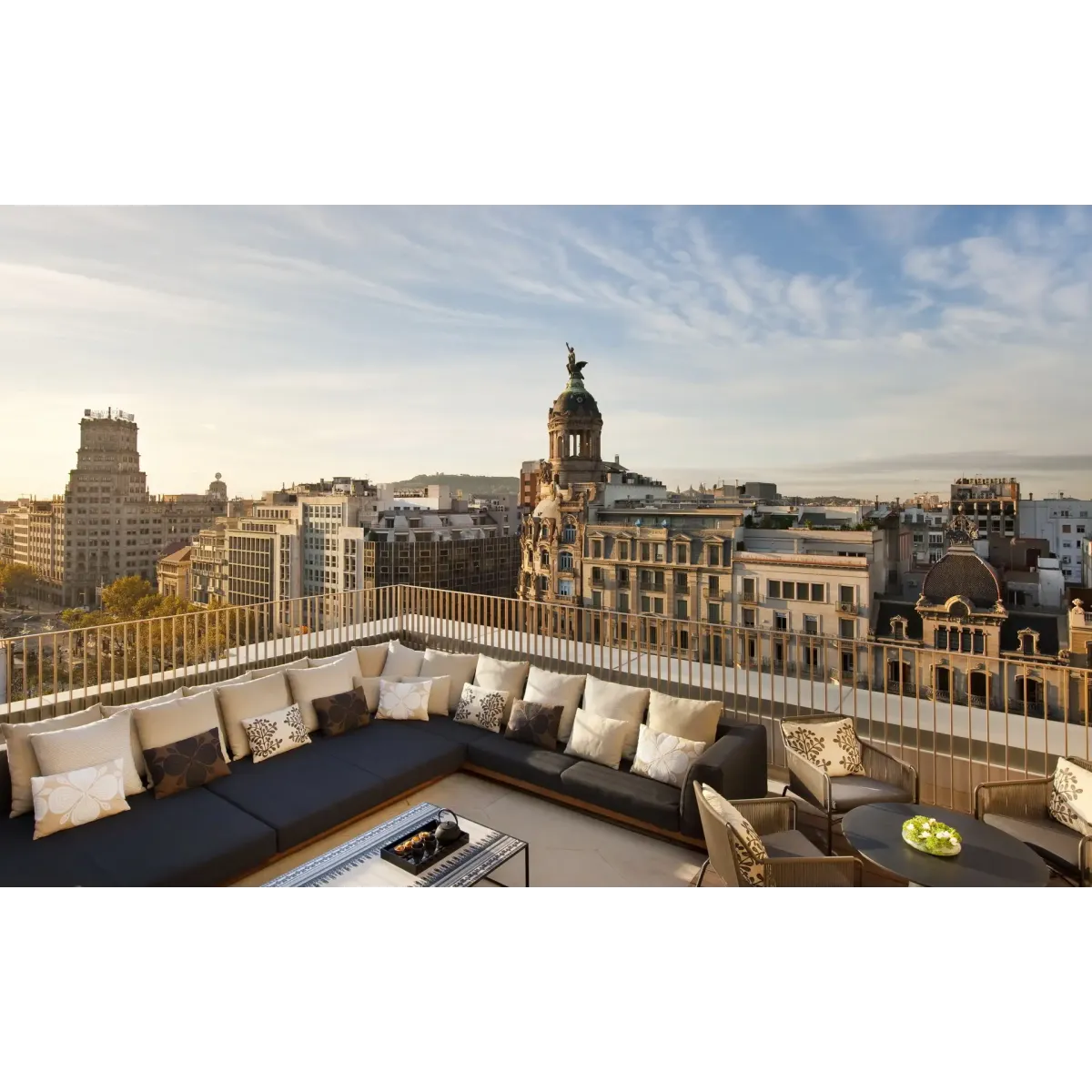 View from the Rooftop of the Mandarin Oriental, Barcelona, Spain Mouse Pad (Desk Mat)