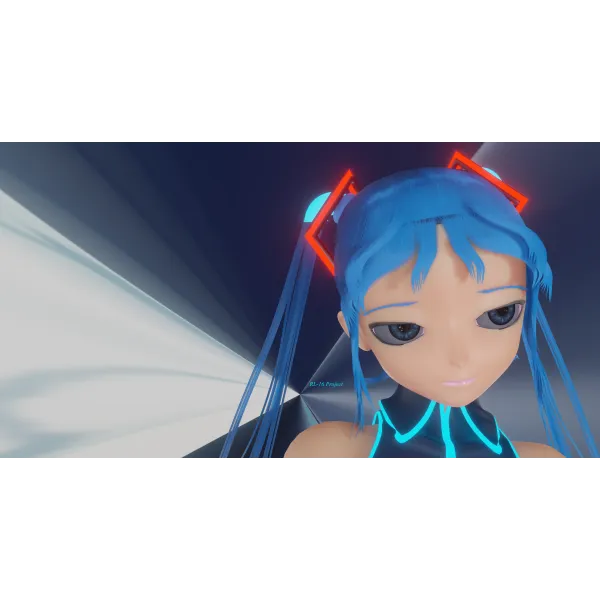 Hatsune Miku Blender 3D Model  Mouse Pad (Desk Mat)