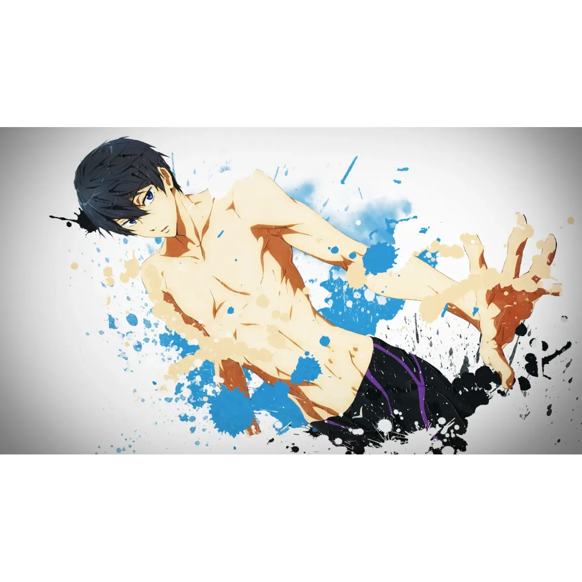 Haruka Nanase Splatter  Mouse Pad (Desk Mat)