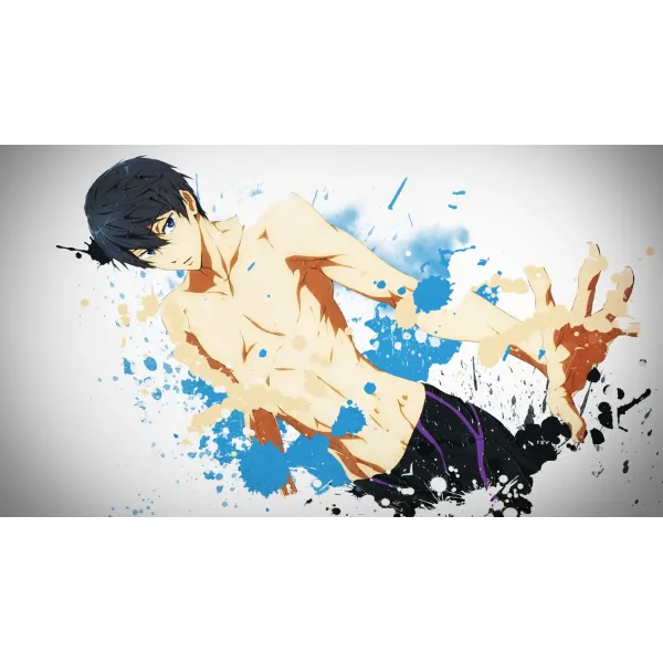 Haruka Nanase Splatter  Mouse Pad (Desk Mat)