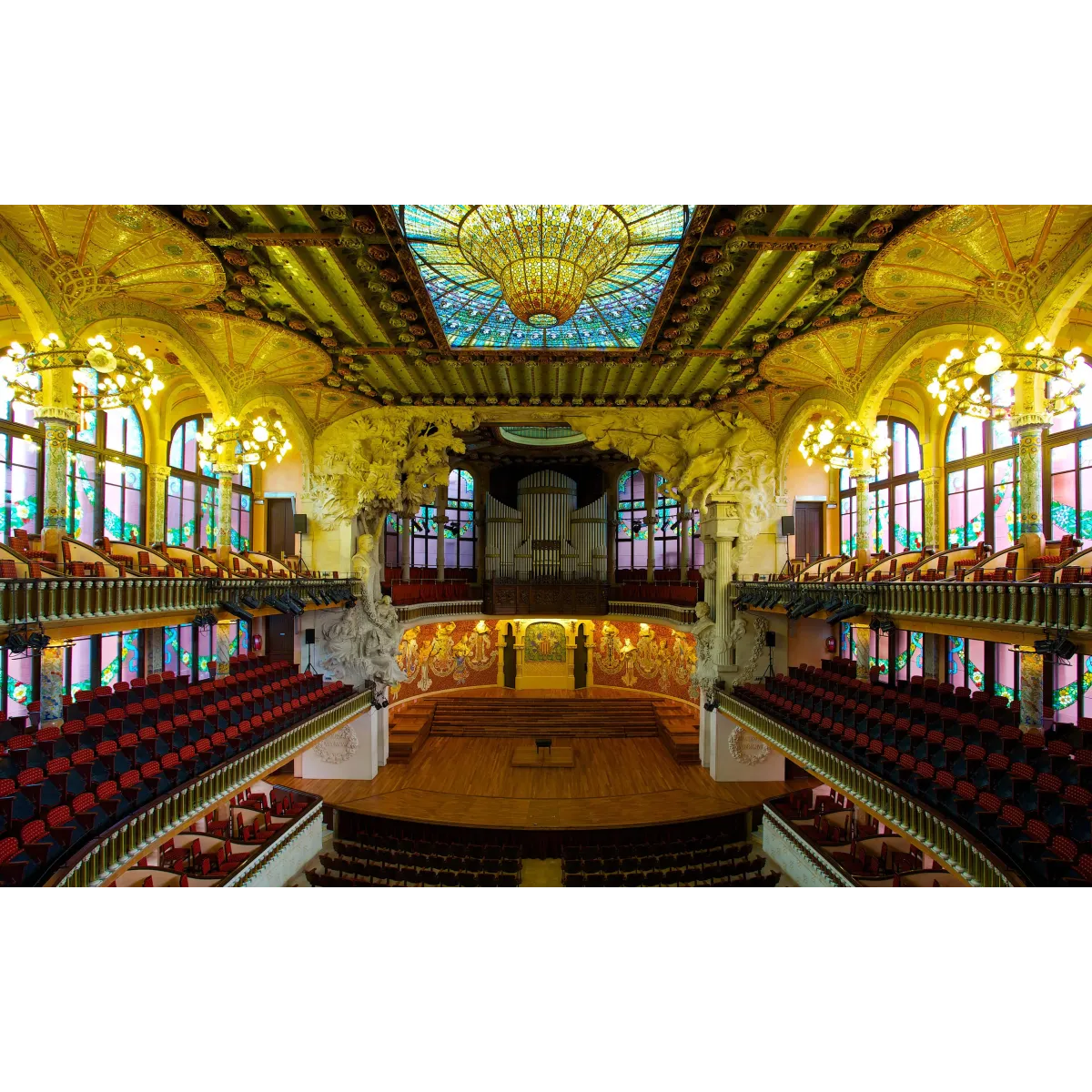 Inside Music Palace in Barcelona, Spain Mouse Pad (Desk Mat)