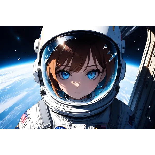 AI Art,astronaut  Mouse Pad (Desk Mat)