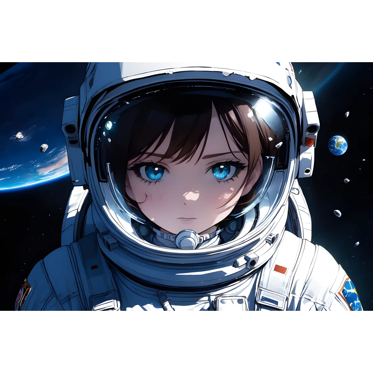 AI Art,astronaut  Mouse Pad (Desk Mat)