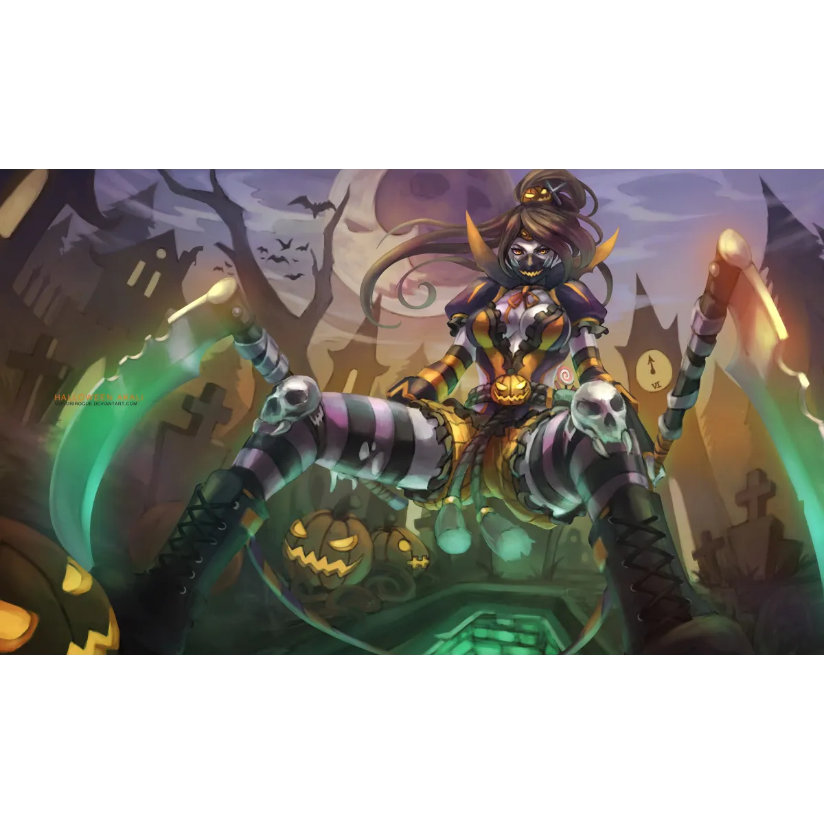 Halloween Akali Mouse Pad (Desk Mat)