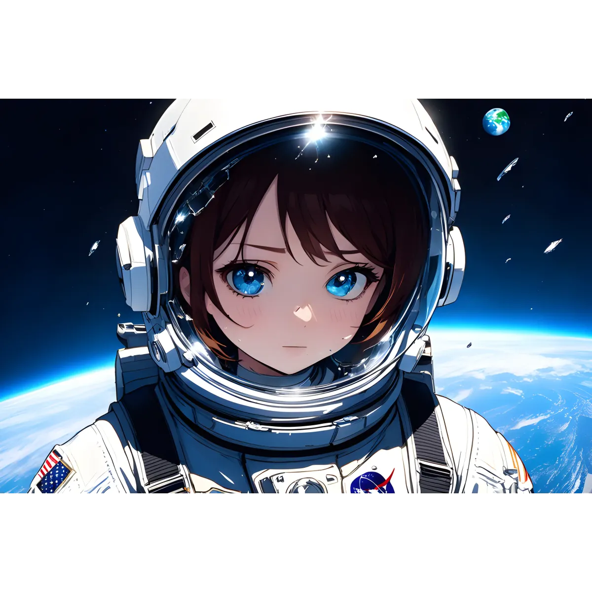 AI Art,astronaut  Mouse Pad (Desk Mat)