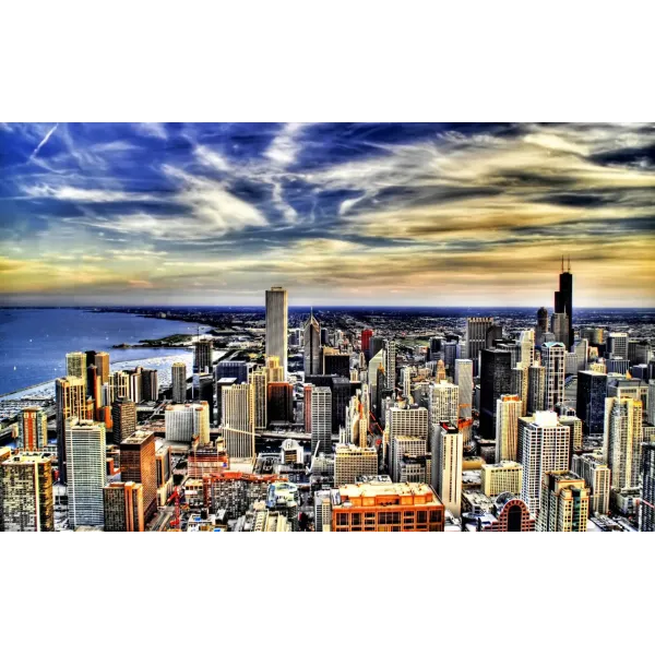 Man Made Chicago Mouse Pad (Desk Mat)