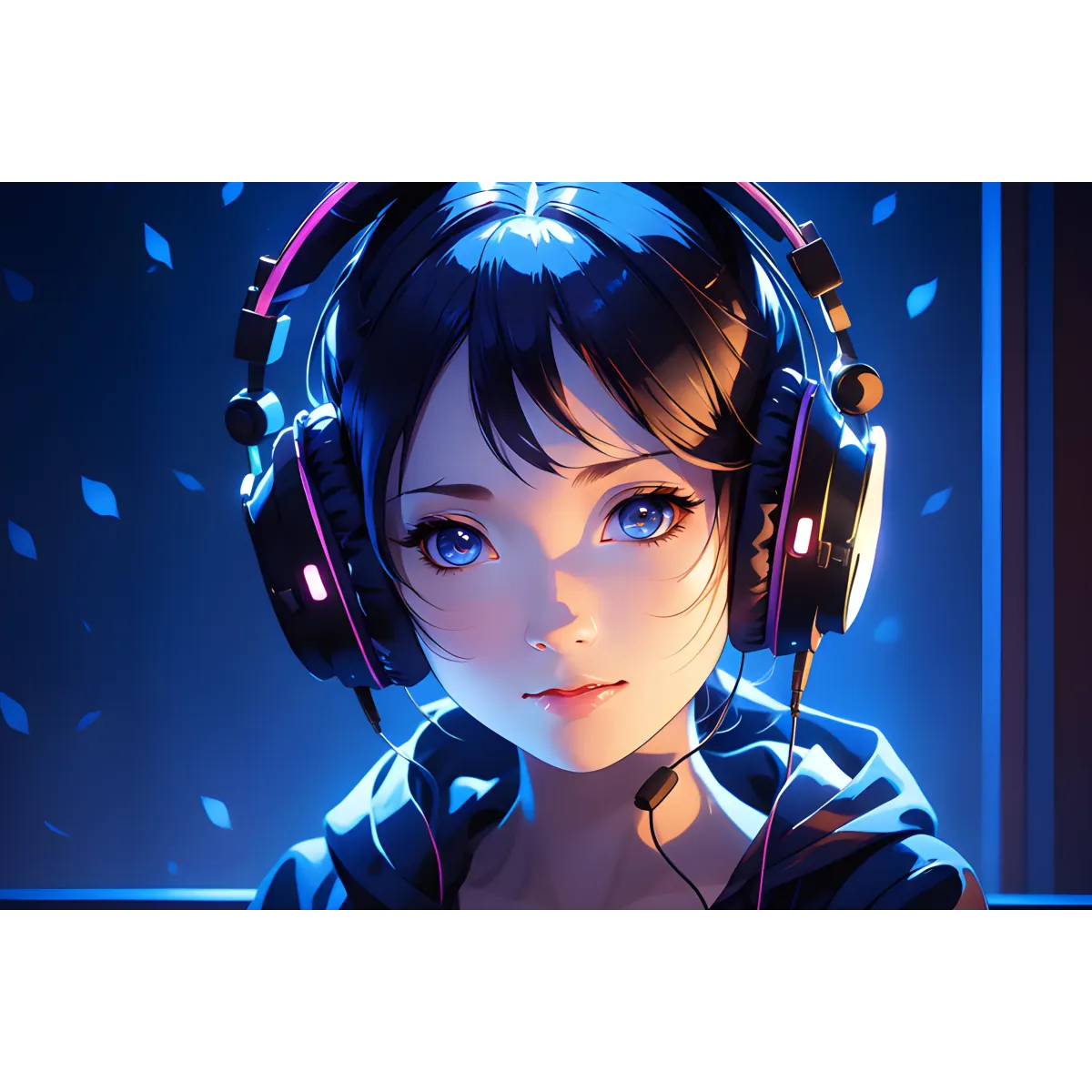 AI Art,headphones  Mouse Pad (Desk Mat)