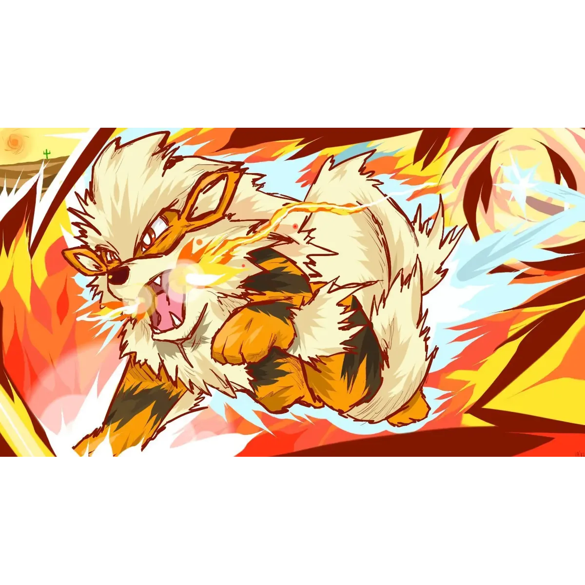 Arcanine | Fire Fang  Mouse Pad (Desk Mat)