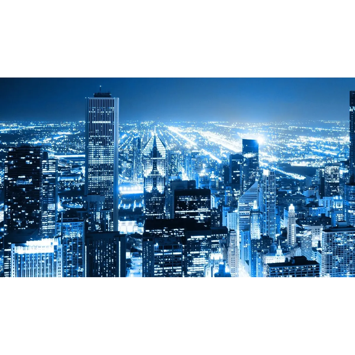 Chicago at Night Mouse Pad (Desk Mat)