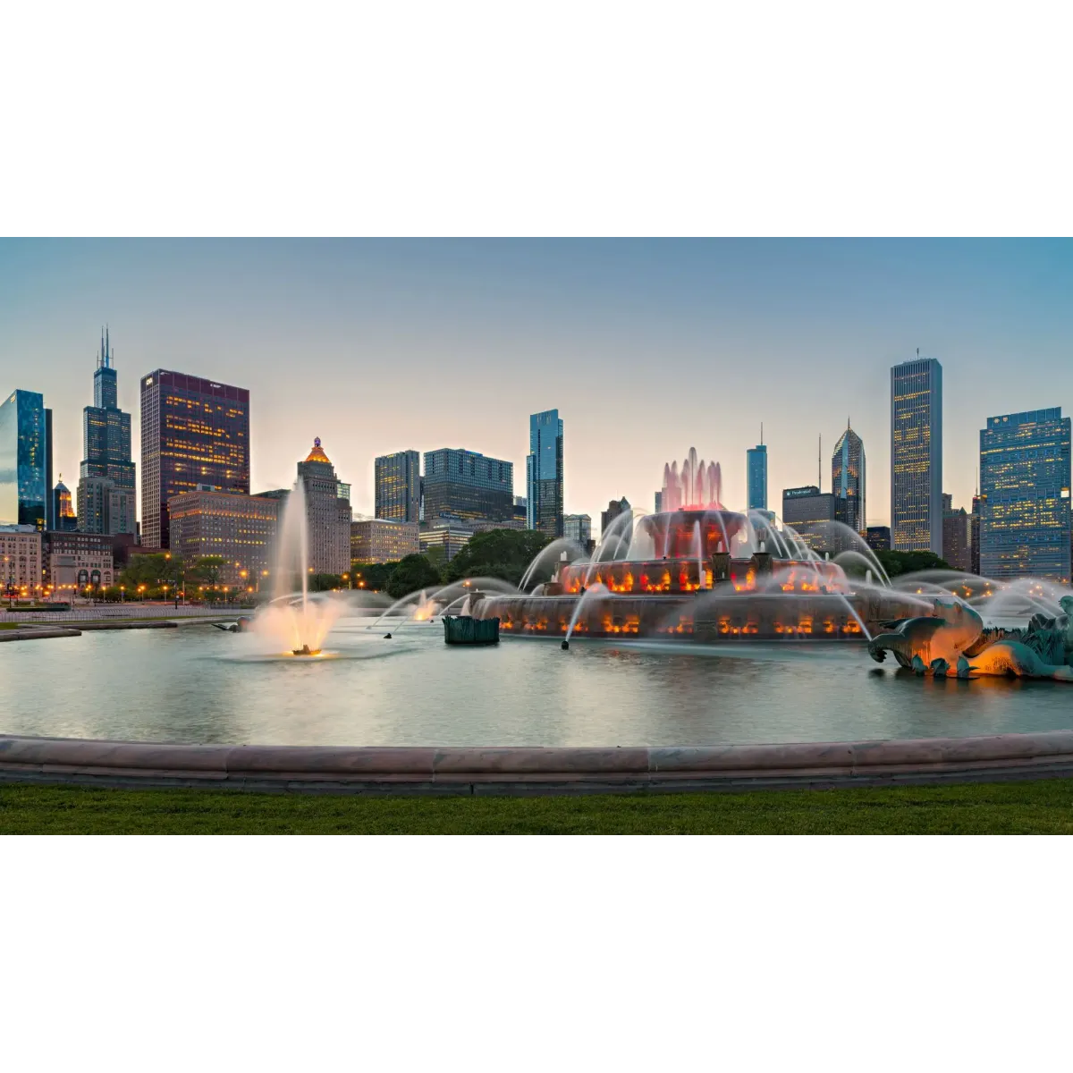 Man Made Buckingham Fountain Mouse Pad (Desk Mat)