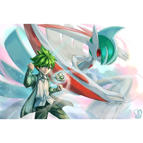 Wally and Mega Gallade  Mouse Pad (Desk Mat)