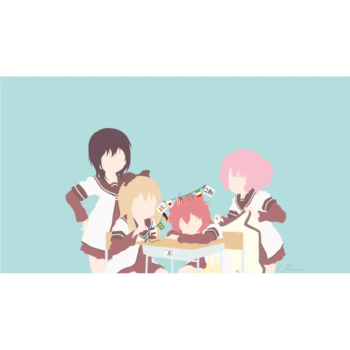 Yuru Yuri  Mouse Pad (Desk Mat)