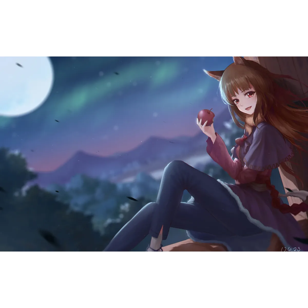 Anime Spice and Wolf  Mouse Pad (Desk Mat)