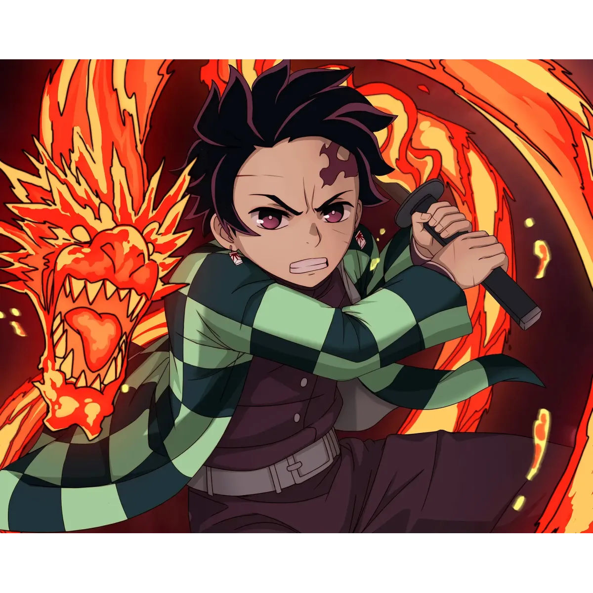 Anime Demon Slayer: Kimetsu no Yaiba  Mouse Pad (Desk Mat)