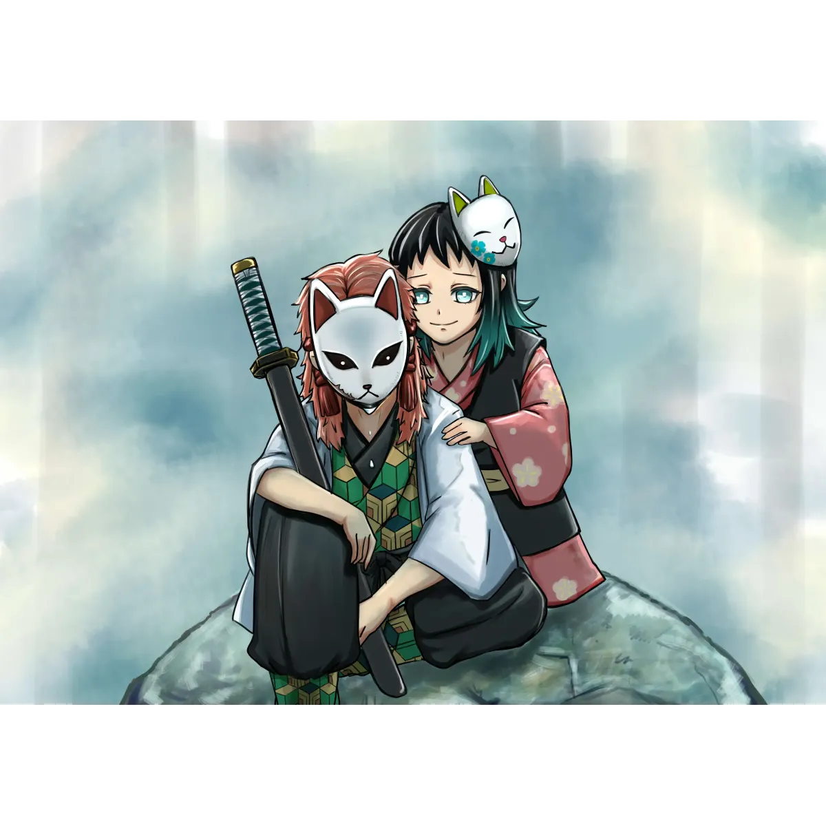 Anime Demon Slayer: Kimetsu no Yaiba  Mouse Pad (Desk Mat)