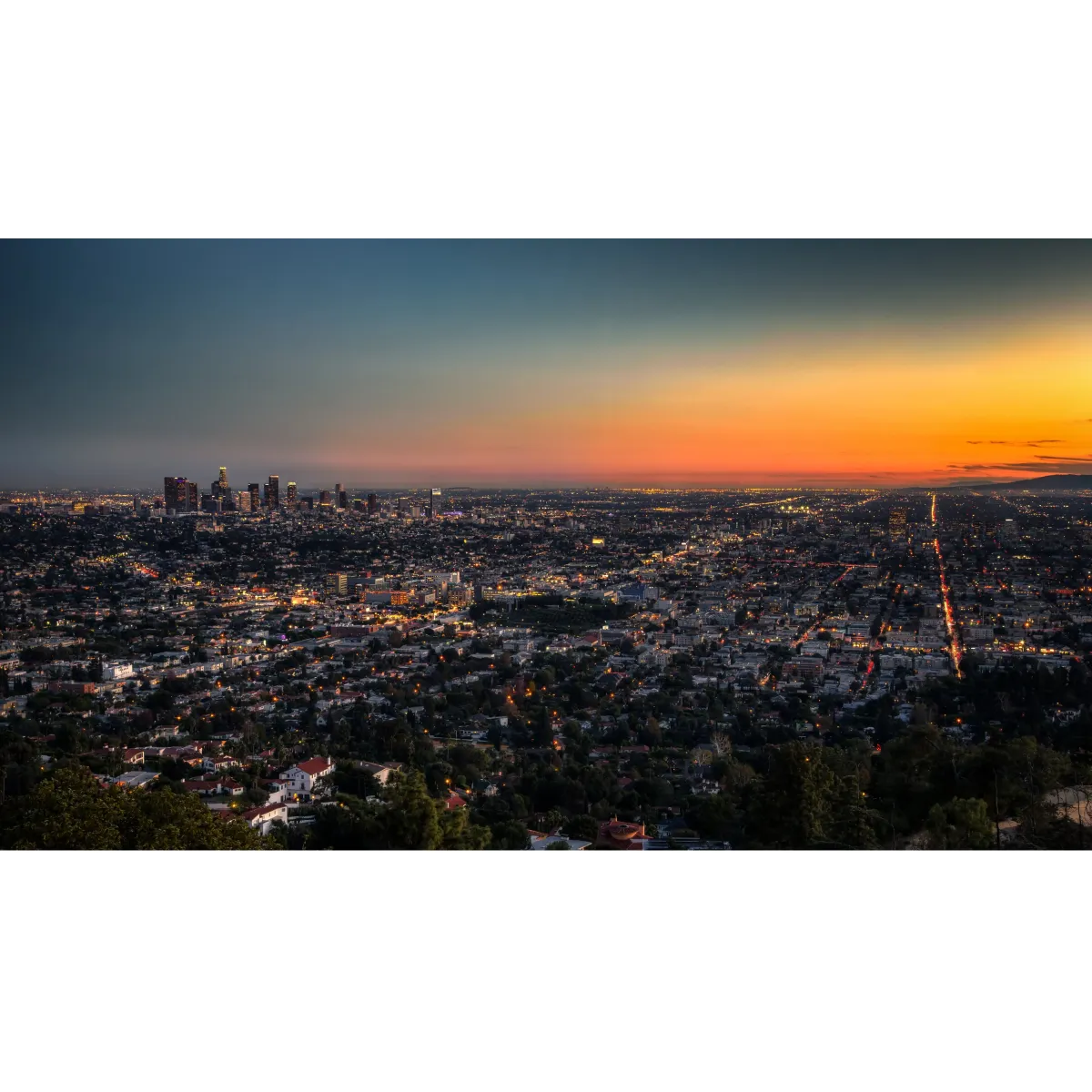 Aerial view of Los Angeles, California Mouse Pad (Desk Mat)